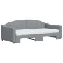Trundle sofa bed with light gray fabric mattress 90x190 cm by vidaXL, Beds and slatted bases - Ref: Foro24-3197558, Price: 40...