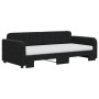 Sofá cama nido con colchón terciopelo negro 90x190 cm de vidaXL, Camas y somieres - Ref: Foro24-3196968, Precio: 416,47 €, De...