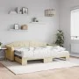 Sofá cama nido con colchón tela crema 80x200 cm de vidaXL, Camas y somieres - Ref: Foro24-3197547, Precio: 423,68 €, Descuent...