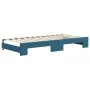 Trundle sofa bed with blue velvet mattress 90x200 cm by vidaXL, Beds and slatted bases - Ref: Foro24-3196952, Price: 485,56 €...