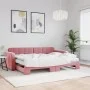 Sofá cama nido con colchón terciopelo rosa 80x200 cm de vidaXL, Camas y somieres - Ref: Foro24-3196949, Precio: 429,13 €, Des...