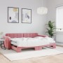 Sofá cama nido con colchón terciopelo rosa 80x200 cm de vidaXL, Camas y somieres - Ref: Foro24-3196949, Precio: 429,36 €, Des...