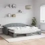 Sofá cama nido con colchón tela gris claro 90x200 cm de vidaXL, Camas y somieres - Ref: Foro24-3197548, Precio: 449,91 €, Des...