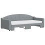 Trundle sofa bed with light gray fabric mattress 90x200 cm by vidaXL, Beds and slatted bases - Ref: Foro24-3197548, Price: 44...