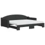 Trundle sofa bed with black fabric mattress 90x200 cm by vidaXL, Beds and slatted bases - Ref: Foro24-3197550, Price: 447,93 ...