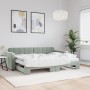Trundle sofa bed with light gray velvet mattress 80x200 cm by vidaXL, Beds and slatted bases - Ref: Foro24-3196946, Price: 44...