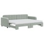 Trundle sofa bed with light gray velvet mattress 80x200 cm by vidaXL, Beds and slatted bases - Ref: Foro24-3196946, Price: 44...