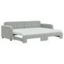 Trundle sofa bed with light gray velvet mattress 80x200 cm by vidaXL, Beds and slatted bases - Ref: Foro24-3196946, Price: 44...
