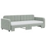 Trundle sofa bed with light gray velvet mattress 80x200 cm by vidaXL, Beds and slatted bases - Ref: Foro24-3196946, Price: 44...