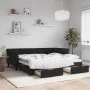 Sofá cama nido con cajones terciopelo negro 90x190 cm de vidaXL, Camas y somieres - Ref: Foro24-3197834, Precio: 282,85 €, De...