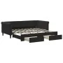 Ausziehbares Schlafsofa mit Schubladen aus schwarzem Samt, 90 x 190 cm von vidaXL, Betten und Lattenroste - Ref: Foro24-31978...