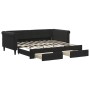Trundle sofa bed with drawers black velvet 90x190 cm by vidaXL, Beds and slatted bases - Ref: Foro24-3197834, Price: 288,91 €...