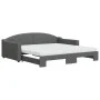 Sofá cama nido con colchón tela gris oscuro 100x200 cm de vidaXL, Camas y somieres - Ref: Foro24-3197554, Precio: 438,99 €, D...