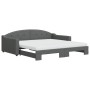 Sofá cama nido con colchón tela gris oscuro 100x200 cm de vidaXL, Camas y somieres - Ref: Foro24-3197554, Precio: 435,68 €, D...