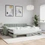 Sofá cama nido con colchón terciopelo gris claro 90x200 cm de vidaXL, Camas y somieres - Ref: Foro24-3196953, Precio: 451,66 ...