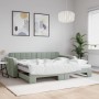 Sofá cama nido con colchón terciopelo gris claro 90x200 cm de vidaXL, Camas y somieres - Ref: Foro24-3196953, Precio: 440,96 ...