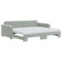Sofá cama nido con colchón terciopelo gris claro 90x200 cm de vidaXL, Camas y somieres - Ref: Foro24-3196953, Precio: 440,96 ...