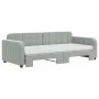 Trundle sofa bed with light gray velvet mattress 90x200 cm by vidaXL, Beds and slatted bases - Ref: Foro24-3196953, Price: 45...