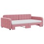Trundle sofa bed with pink velvet mattress 100x200 cm by vidaXL, Beds and slatted bases - Ref: Foro24-3196963, Price: 448,38 ...