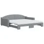 Trundle sofa bed with light gray fabric mattress 100x200 cm by vidaXL, Beds and slatted bases - Ref: Foro24-3197553, Price: 4...