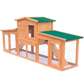Casa de animales pequeños jaula conejera con tejados madera