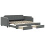 Sofá cama nido con cajones tela gris oscuro 80x200 cm de vidaXL, Camas y somieres - Ref: Foro24-3197666, Precio: 294,82 €, De...