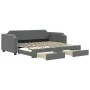 Trundle sofa bed with drawers dark gray fabric 80x200 cm by vidaXL, Beds and slatted bases - Ref: Foro24-3197666, Price: 290,...