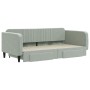 Trundle sofa bed with drawers light gray velvet 100x200 cm by vidaXL, Beds and slatted bases - Ref: Foro24-3197118, Price: 30...