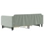 Trundle sofa bed with drawers light gray velvet 100x200 cm by vidaXL, Beds and slatted bases - Ref: Foro24-3197118, Price: 30...