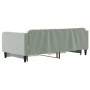 Trundle sofa bed with drawers light gray velvet 100x200 cm by vidaXL, Beds and slatted bases - Ref: Foro24-3197118, Price: 29...