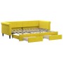Sofá cama nido con cajones terciopelo amarillo 80x200 cm de vidaXL, Camas y somieres - Ref: Foro24-3197817, Precio: 292,66 €