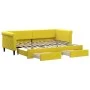 Sofá cama nido con cajones terciopelo amarillo 80x200 cm de vidaXL, Camas y somieres - Ref: Foro24-3197817, Precio: 278,52 €,...