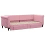 Ausziehbares Schlafsofa mit rosa Samtschubladen 80x200 cm von vidaXL, Betten und Lattenroste - Ref: Foro24-3197815, Preis: 28...