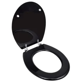 MDF WC toilet seat cover black design by vidaXL, Toilet and bidet seats - Ref: Foro24-140802, Price: 34,94 €, Discount: %