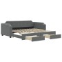 Trundle sofa bed with drawers dark gray fabric 90x190 cm by vidaXL, Beds and slatted bases - Ref: Foro24-3197681, Price: 294,...