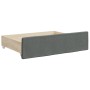 Trundle sofa bed with drawers dark gray fabric 90x190 cm by vidaXL, Beds and slatted bases - Ref: Foro24-3197681, Price: 294,...