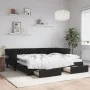 Sofá cama nido con cajones terciopelo negro 90x200 cm de vidaXL, Camas y somieres - Ref: Foro24-3197823, Precio: 291,85 €, De...