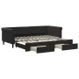 Sofá cama nido con cajones terciopelo negro 90x200 cm de vidaXL, Camas y somieres - Ref: Foro24-3197823, Precio: 291,85 €, De...