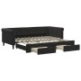 Sofá cama nido con cajones terciopelo negro 90x200 cm de vidaXL, Camas y somieres - Ref: Foro24-3197823, Precio: 298,70 €, De...