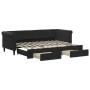 Trundle sofa bed with drawers black velvet 80x200 cm by vidaXL, Beds and slatted bases - Ref: Foro24-3197816, Price: 291,48 €...
