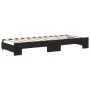 Trundle sofa bed with drawers black velvet 80x200 cm by vidaXL, Beds and slatted bases - Ref: Foro24-3197816, Price: 287,33 €...