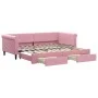 Trundle sofa bed with pink velvet drawers 90x200 cm by vidaXL, Beds and slatted bases - Ref: Foro24-3197822, Price: 290,71 €,...