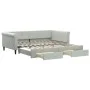 Sofá cama nido con cajones terciopelo gris claro 100x200 cm de vidaXL, Camas y somieres - Ref: Foro24-3197826, Precio: 300,58...