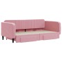 Sofá cama nido con cajones terciopelo rosa 100x200 cm de vidaXL, Camas y somieres - Ref: Foro24-3197121, Precio: 302,20 €, De...