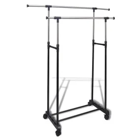 Adjustable clothes rack 4 wheels 2 bars by vidaXL, Dresser Organizers and Bar Hangers - Ref: Foro24-50212, Price: 32,83 €, Di...