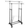 Adjustable clothes rack 4 wheels 2 bars by vidaXL, Dresser Organizers and Bar Hangers - Ref: Foro24-50212, Price: 33,46 €, Di...