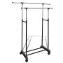 Adjustable clothes rack 4 wheels 2 bars by vidaXL, Dresser Organizers and Bar Hangers - Ref: Foro24-50212, Price: 32,80 €, Di...