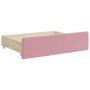 Sofá cama nido con cajones terciopelo rosa 100x200 cm