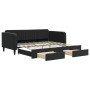 Sofá cama nido con cajones terciopelo negro 100x200 cm de vidaXL, Camas y somieres - Ref: Foro24-3197122, Precio: 311,36 €, D...