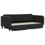 Sofá cama nido con cajones terciopelo negro 100x200 cm de vidaXL, Camas y somieres - Ref: Foro24-3197122, Precio: 314,20 €